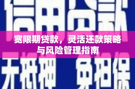 鄯善宽限期贷款，灵活还款策略与风险管理指南