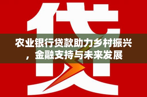 荔城农业银行贷款助力乡村振兴，金融支持与未来发展