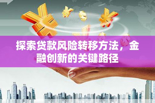 尖石探索贷款风险转移方法，金融创新的关键路径