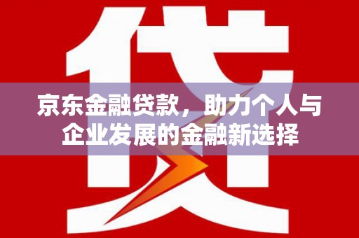 蒙阴京东金融贷款，助力个人与企业发展的金融新选择