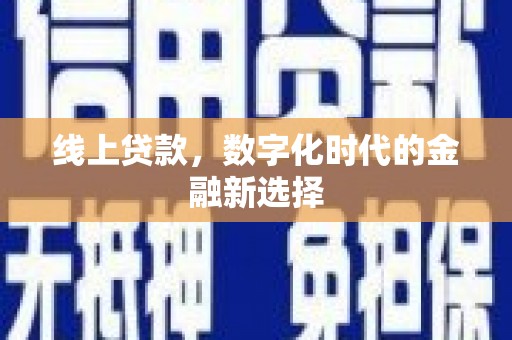 天峨线上贷款，数字化时代的金融新选择