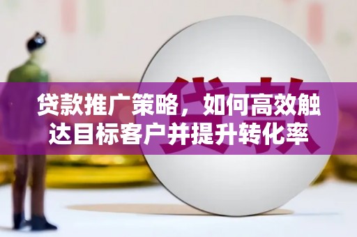 金阳贷款推广策略，如何高效触达目标客户并提升转化率
