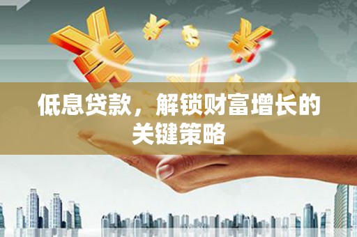 托里低息贷款，解锁财富增长的关键策略