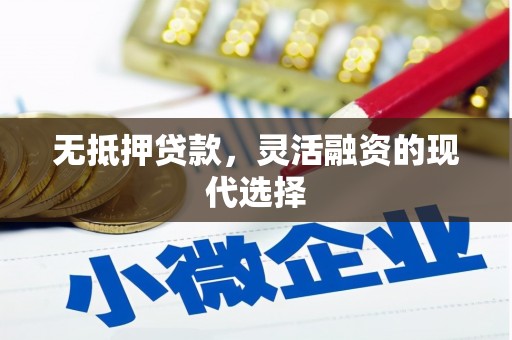 增城无抵押贷款，灵活融资的现代选择