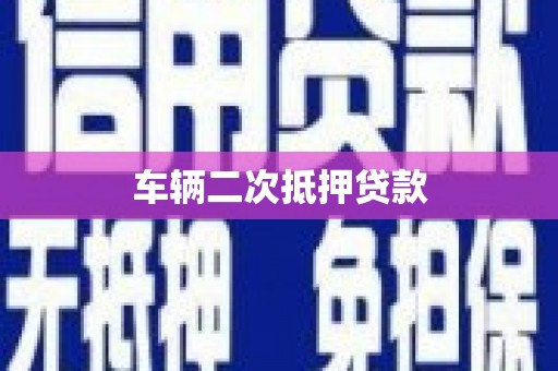 西丰车辆二次抵押贷款