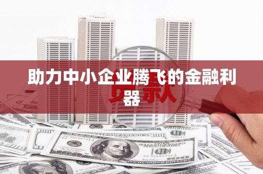 新会助力中小企业腾飞的金融利器